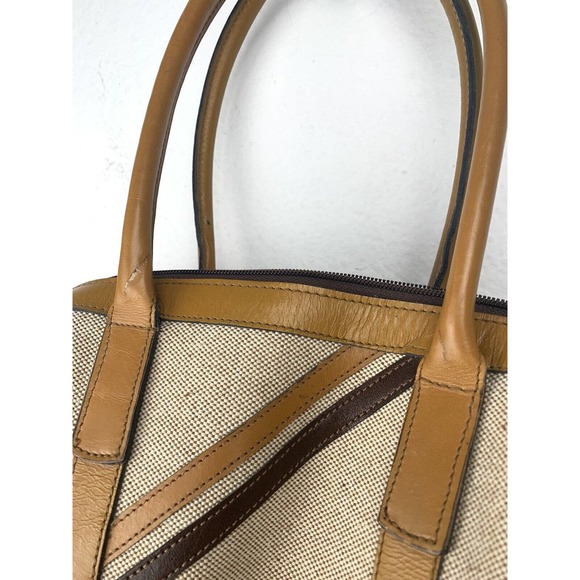 Philippe Salvet Bag Small Duffle Canvas Leather Vintage Made In France - Picture 10 of 10